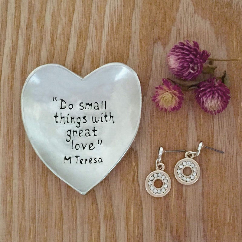 Basic Spirit Do Small Things Pewter Trinket Dish Ring Bowl Gift Box - Image 3